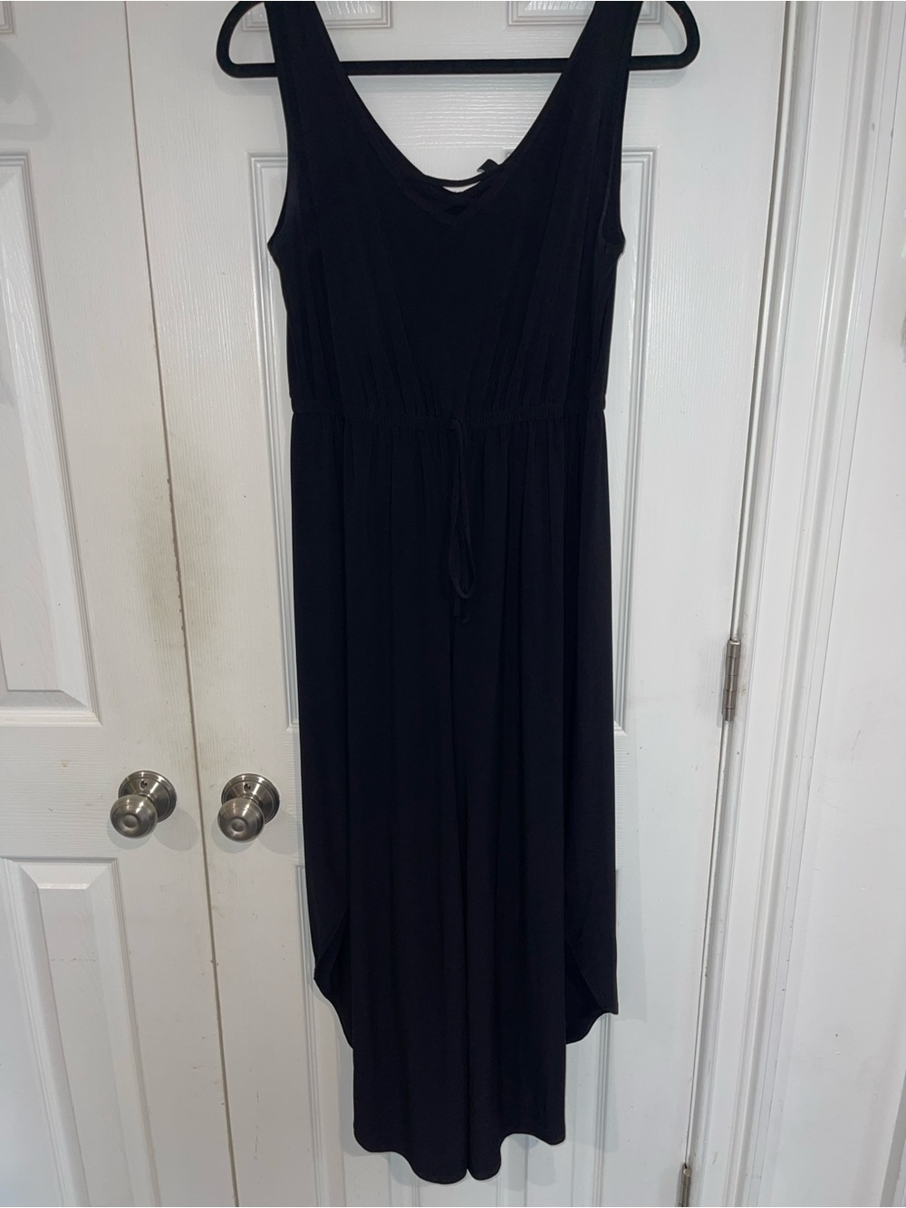 SAMI & JO Black Sleeveless Maxi Jumper with Tie Waist Sz S SKU: 0928-58